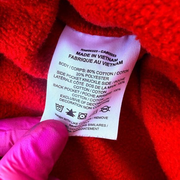 NIKE Red Fleece Swoosh Logo Sweatpants Joggers Athletic Pants Tapered Elastic An - Picture 3 of 6